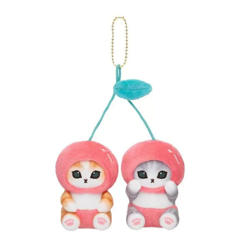 Mofusand Freshly Picked Mascot Keychains (Fruits) - Mofusand Plush - Cherries