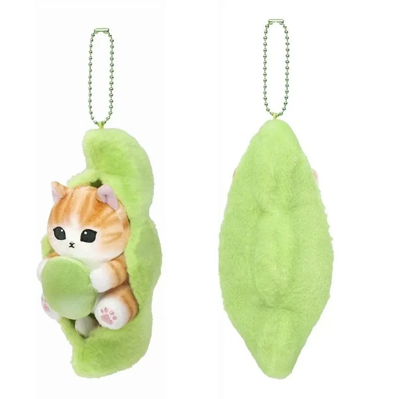 Mofusand Beer & Edamame Keychain - Edamame 2- Mofusand Plus