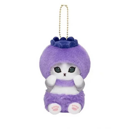 Mofusand Freshly Picked Mascot Keychains (Fruits) - Mofusand Plush - Blueberries