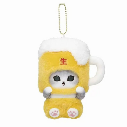 Mofusand Beer & Edamame Keychain - Beer - Mofusand Plush