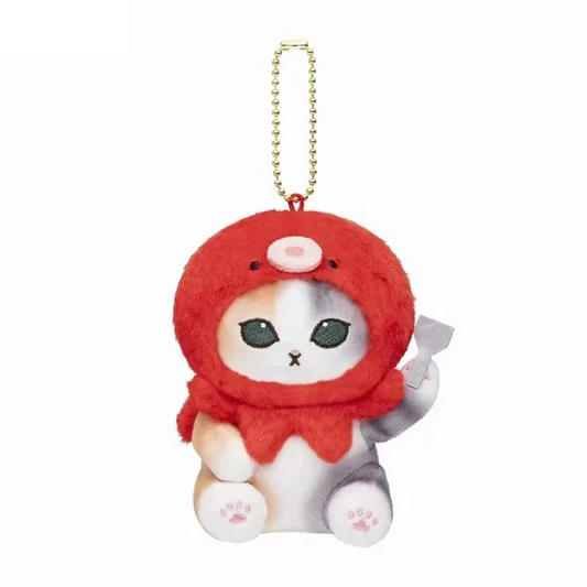 Mofusand Octopus Keychain Red _ Mofusand Plush