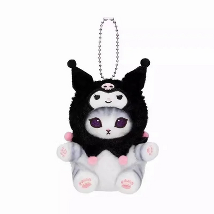 mofusand × Sanrio Characters Mini Mascot Keychain (Kuromi) - Mofusand Plush