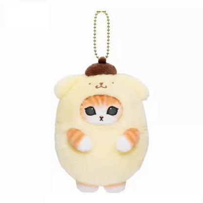 mofusand × Sanrio Characters Mini Mascot Keychain (Pompompurin) - Mofusand Plush